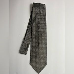 XMI men’s silk tie in gray.bronze, gold neutral tones